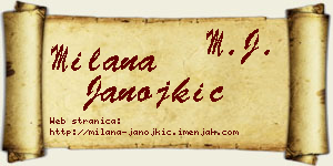 Milana Janojkić vizit kartica